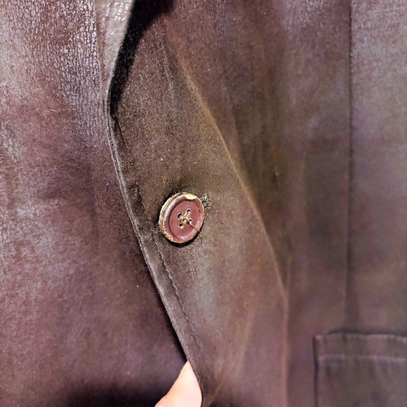 COPPLEY Brown faux suede blazer - Picture 8 of 9